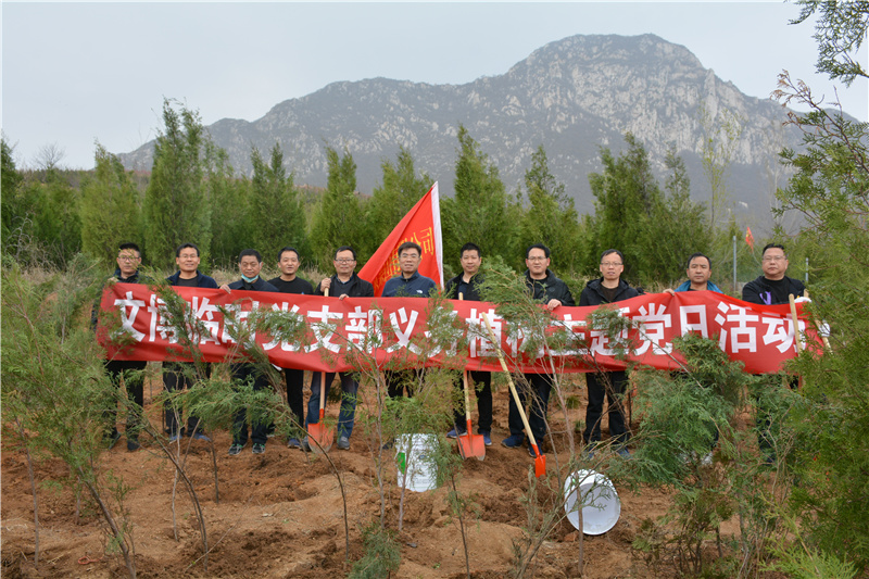 集團(tuán)公司文博中心項(xiàng)目部臨時(shí)黨支部開展義務(wù)植樹主題黨日活動